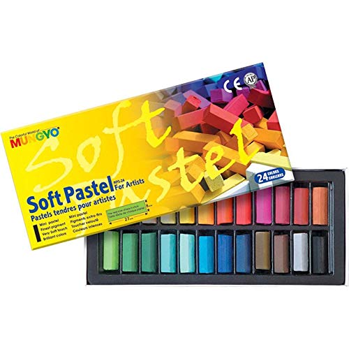 Mungyo Square Soft Pastels,24 Half Size Colours,Multicolor - Image 2