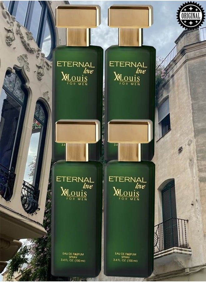 Eternal love 4 Pieces Original Eternal Love Xlouis Perfume For Men 100ml EDP  - Image 1