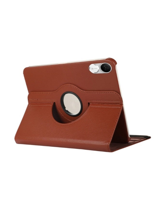 for Honor Pad X8a 11 Inch Case Cover, Multi-Angle Stand + 360 Rotating Bracket + Shockproof Leather Slim Protective Cover，brown - Image 2