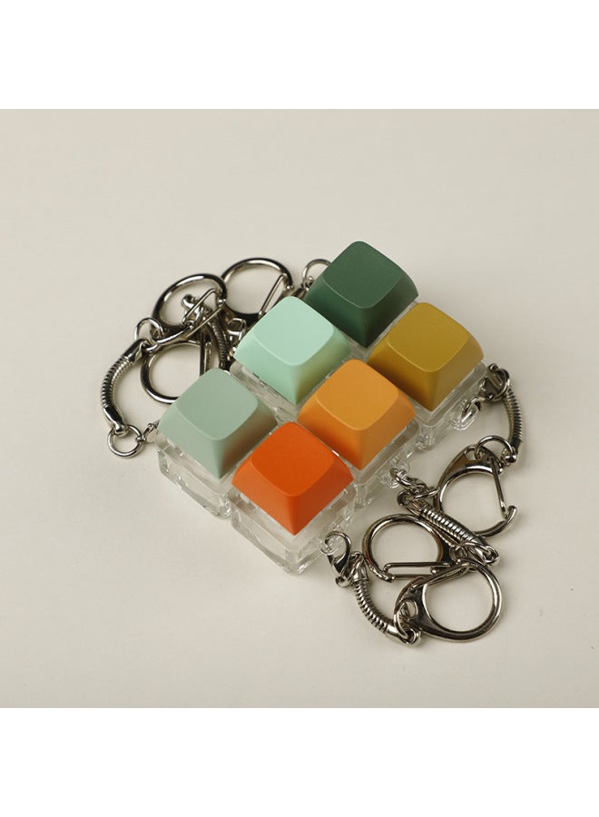 Loquat Candy-colored Single-keyboard Tester Press-sound Multi-color Combination No-light Strip Light Optional Digital Computer Keyboard-Color:6-color Combination No. 4 With No Light - Image 1