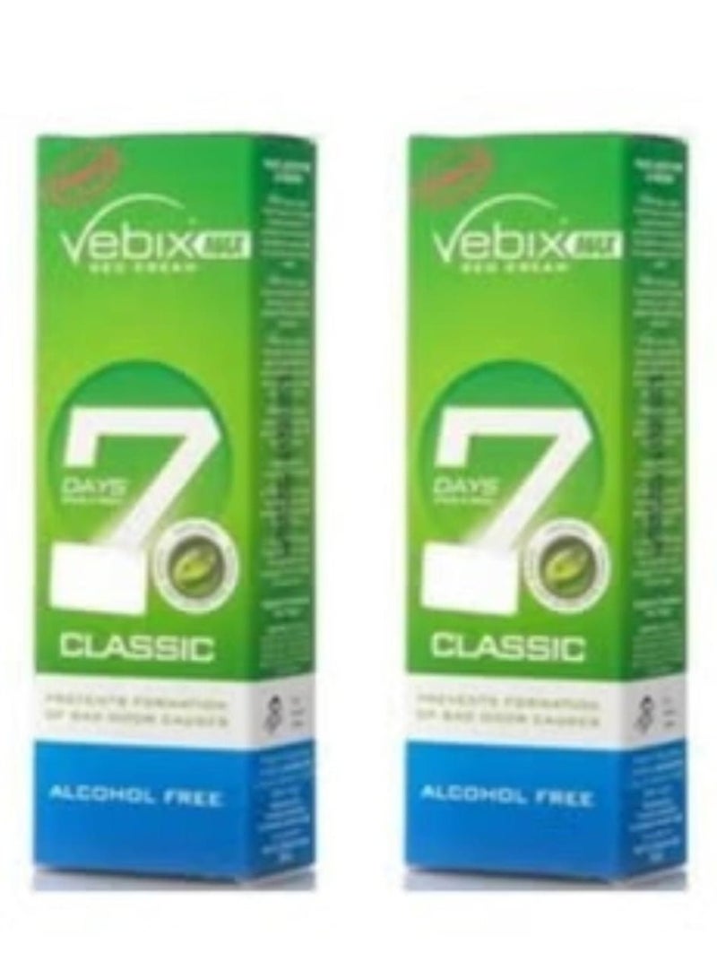 Two Pieces of Vebix Deo Cream Classic 25 ml