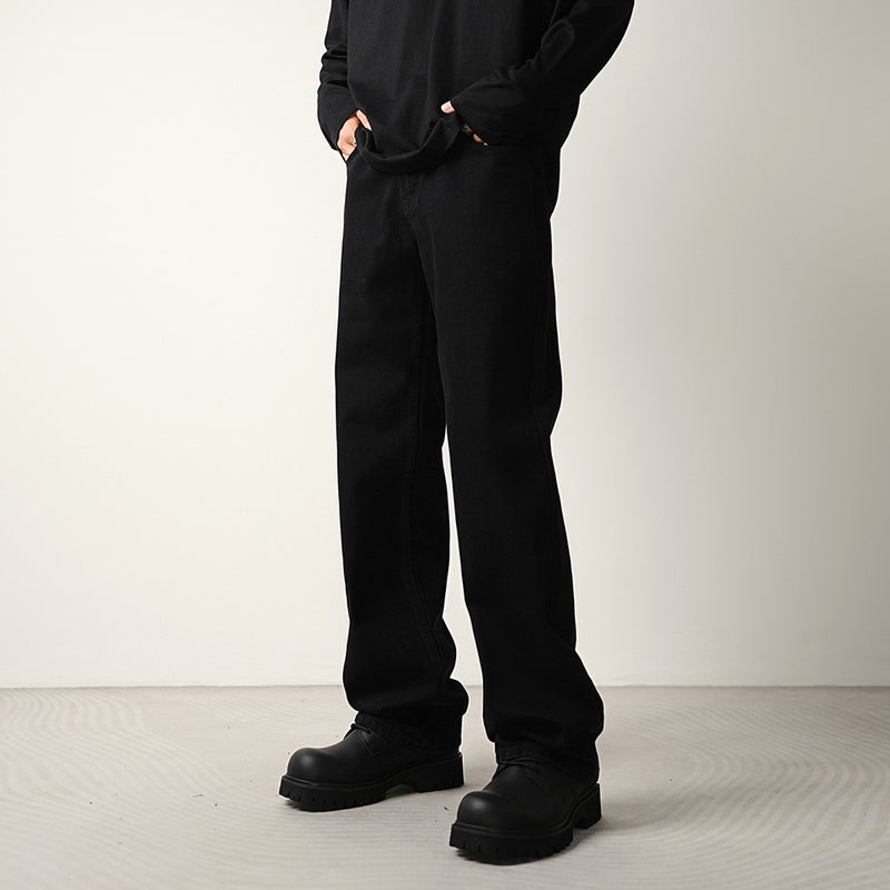 Unisex Classic Denim Jeans Loose Fit Daily Outdoor Wear - Image 3