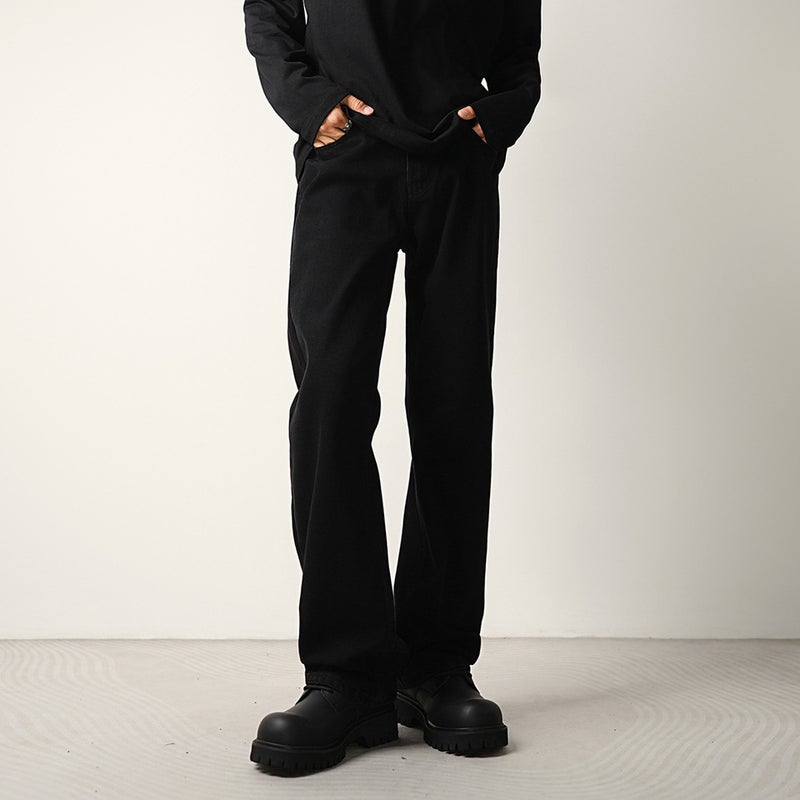 Unisex Classic Denim Jeans Loose Fit Daily Outdoor Wear - Image 2