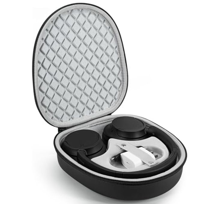 stukcaze Headphone Case For Sony Wh-Ch720N Soundcore By Anker Q20I, Hard Portable Over Ear Headphone Carrying Case, Wireless Headphone Storage Protective Case For Travel Home (Black-Pattern) - Image 1