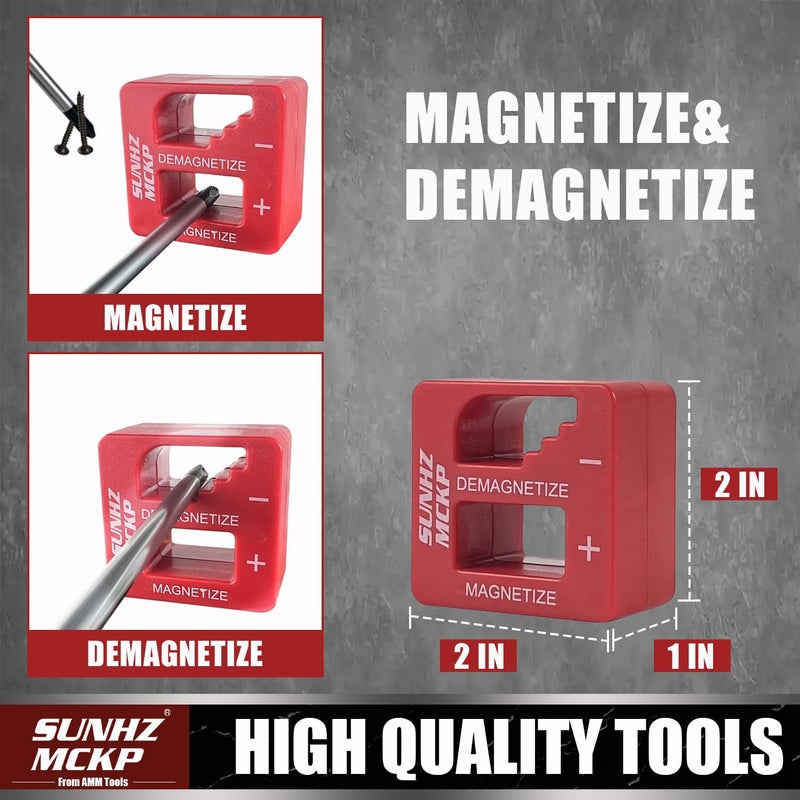 SUNHZ MCKP SUNHZMCKP 124-Piece Magnetic Screwdriver set, Includes Slotted, Phillips, Pozidriv, Hex, Torx and Precision Screwdriver, ratcheting screwdriver and nut drivers With Storage rack - Image 4