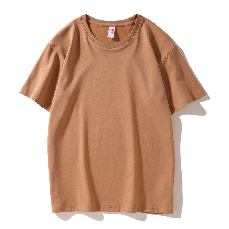 Live Broadcast Premium Long-Staple Cotton Composite Ice Ion-Wicking Breathable Round Neck Solid Color T-Shirt Short-Sleeved Men'S And Women'S Trendy Top - Image 1