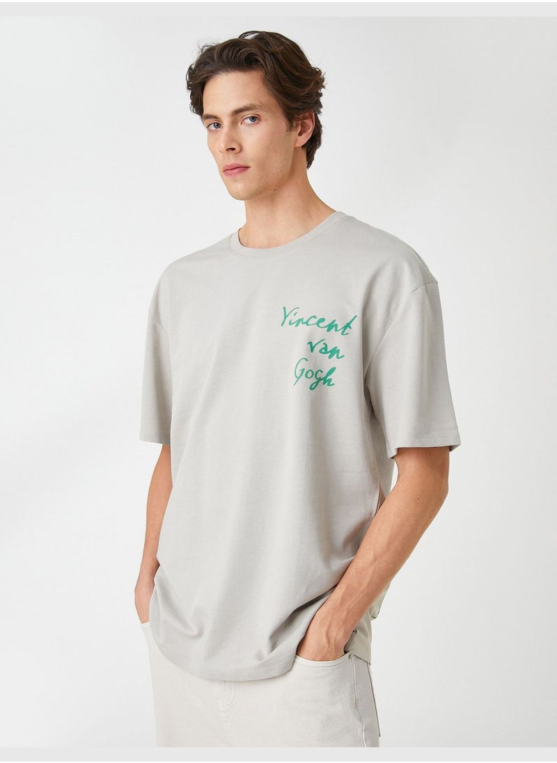 KOTON Vincent Van Gogh Oversized T-Shirt Licensed Printed  - Image 1