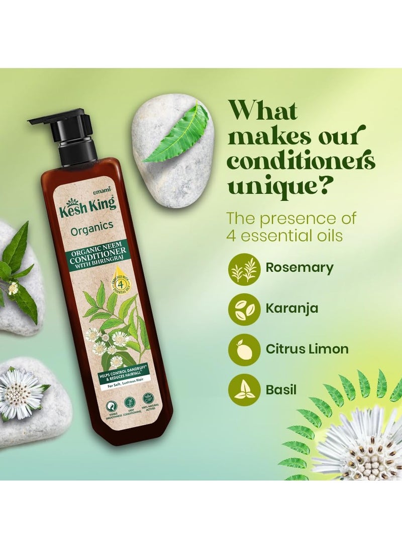 Kesh King Organics Anti Dandruff Conditioner with Organic Neem & Bhringraj, Reduces Hairfall & Revitalizes Scalp for Visibly Soft & Smooth Hair, 200ml - Image 5