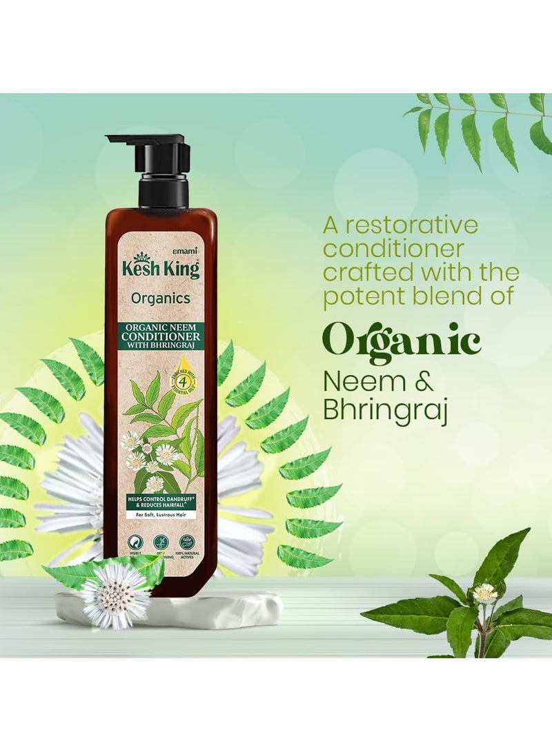 Kesh King Organics Anti Dandruff Conditioner with Organic Neem & Bhringraj, Reduces Hairfall & Revitalizes Scalp for Visibly Soft & Smooth Hair, 200ml - Image 3