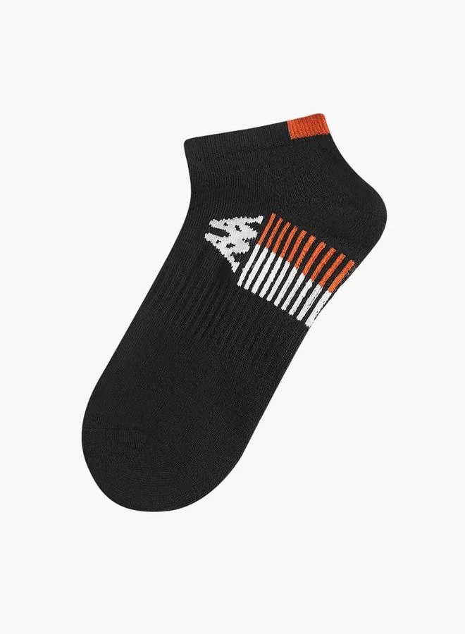 كابا طقم 3 أزواج - جوارب كابا مخططة بطول الكاحل بنصف تيري