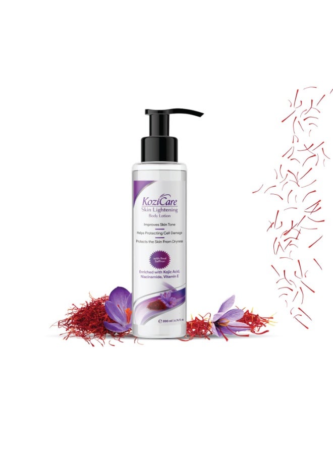 Kozicare skin Lightening  Body Lotion with Real Saffron 200ml*10 - Image 2