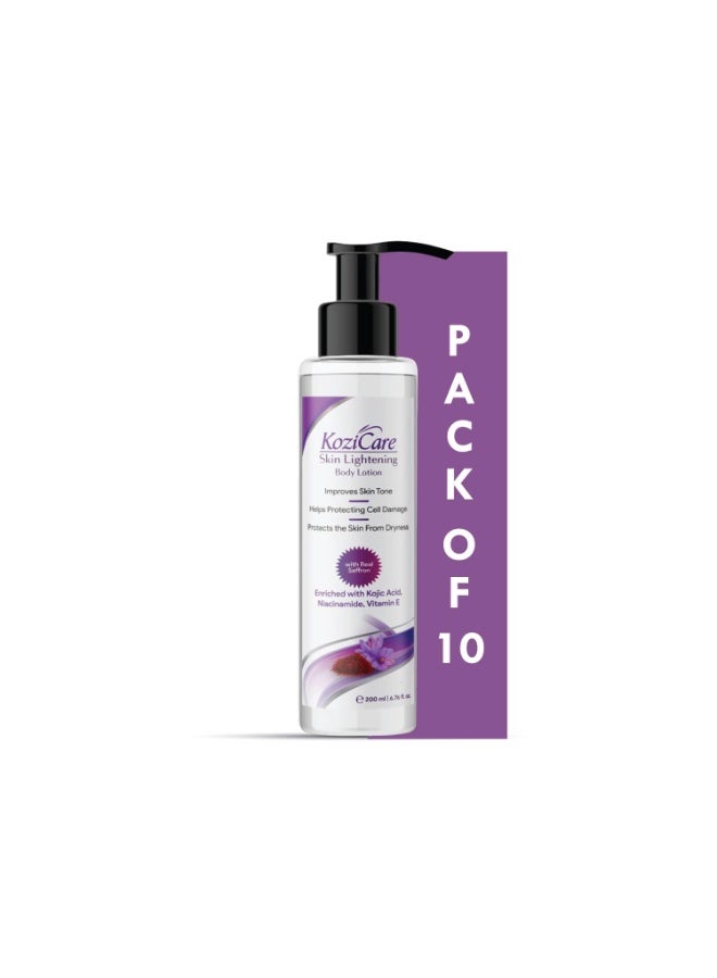 Kozicare skin Lightening  Body Lotion with Real Saffron 200ml*10 - Image 1