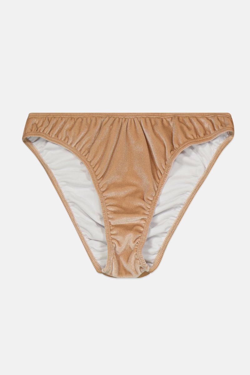 PUBLIC DESIRE Women Solid Bikini Bottom, Tan  - Image 1