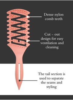 TRENZ Curly Hair Brush Definition Styling Brush Practical Tangle Relief Hair Brush Massage Comb Curly Brush For All Hair Types  - Image 3
