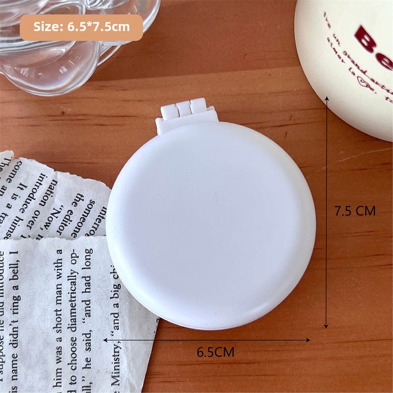 Generic Compact Macaron Air Cushion Comb with Mirror 5# Cream White 