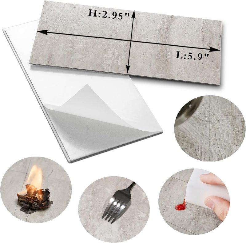 AULIGET 100 Piece Peel and Stick Backsplash Wall Tiles, 3" x 6" PVC Light Beige Stick on Tiles for Backsplash Kitchen, Bathroom, Laundry Room, Camper, Fireplace, WT0422100A - Image 3