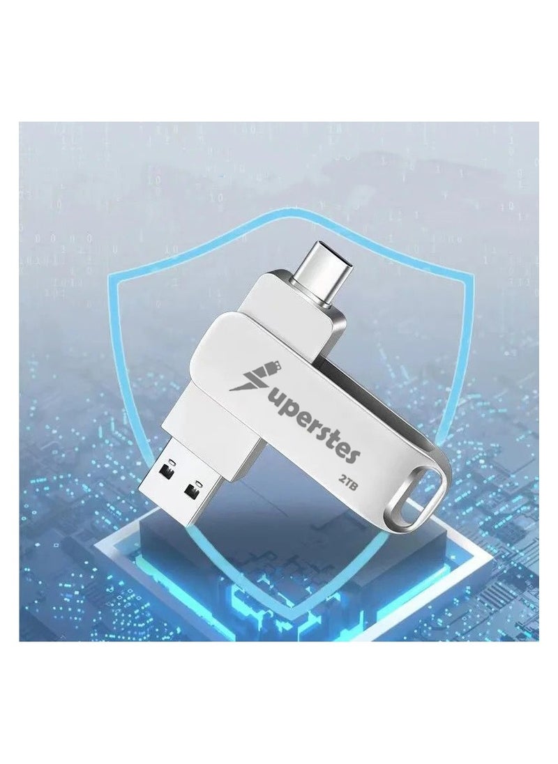 Generic 2TB USB Flash Drive Dual Drive Type C and USB A for Smartphones, PC, Car, Android Devices, Laptops  - Image 2