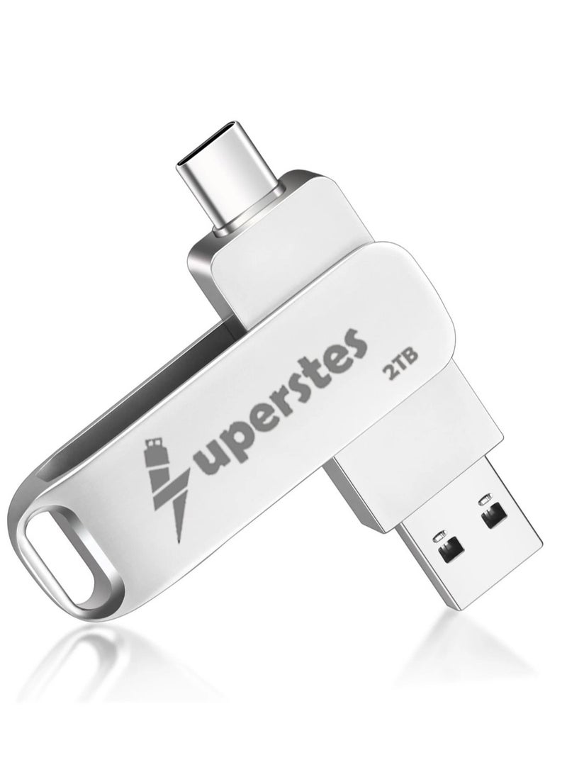 Generic 2TB USB Flash Drive Dual Drive Type C and USB A for Smartphones, PC, Car, Android Devices, Laptops  - Image 1