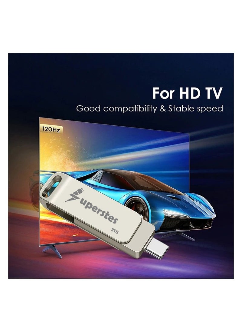 Generic 2TB USB Flash Drive Dual Drive Type C and USB A for Smartphones, PC, Car, Android Devices, Laptops  - Image 4