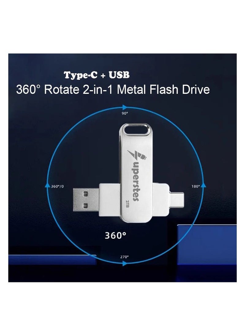Generic 2TB USB Flash Drive Dual Drive Type C and USB A for Smartphones, PC, Car, Android Devices, Laptops  - Image 5