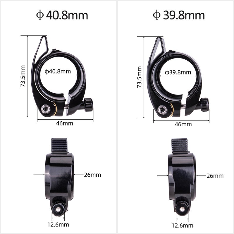 ZTTO Aluminum Alloy Bike Seat Post Clamp 33.9mm Quick Release - Anti-Corrosion Durable Seatpost Collar for Dahon Oyama Folding Bikes - Image 5