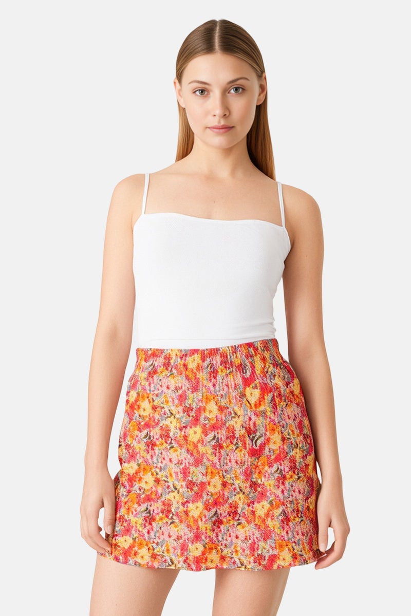 ONLY Women Floral Print Mini Skirts, Multicolor - Image 1