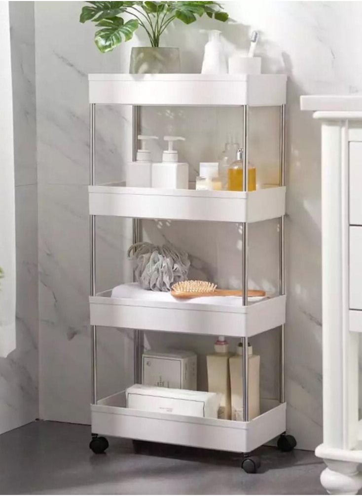 Generic - Storage Trolley, Rolling Cart with Wheels, Space-Saving Kitchen Trolley - Image 1