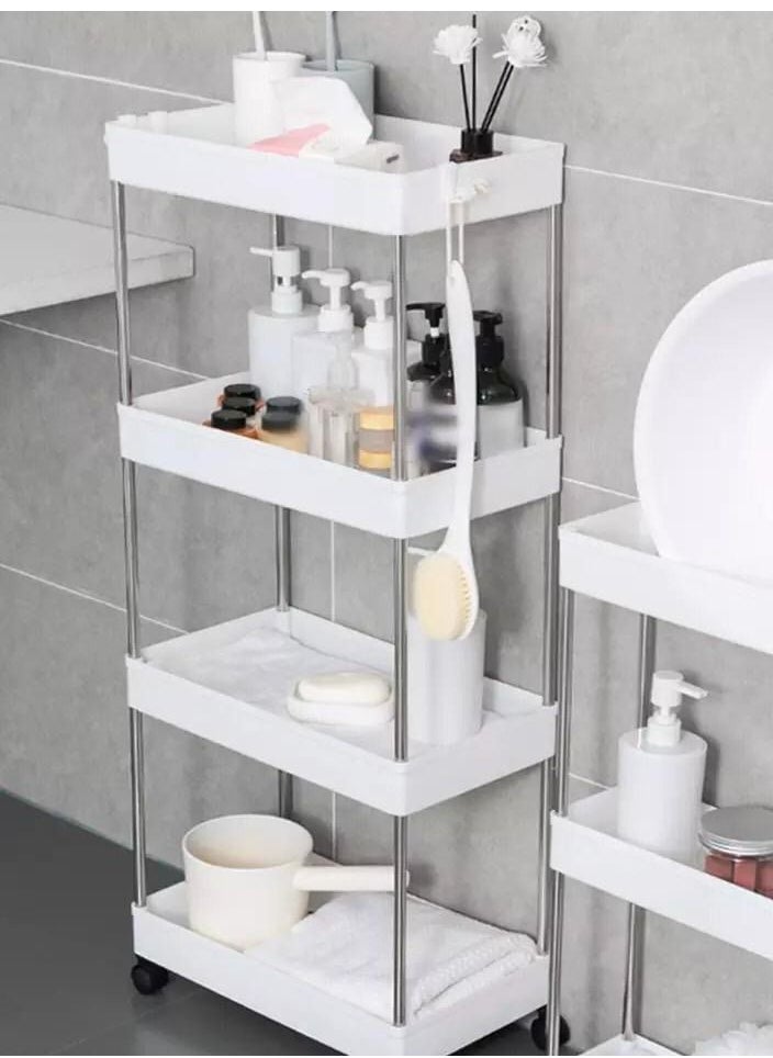 Generic - Storage Trolley, Rolling Cart with Wheels, Space-Saving Kitchen Trolley - Image 1
