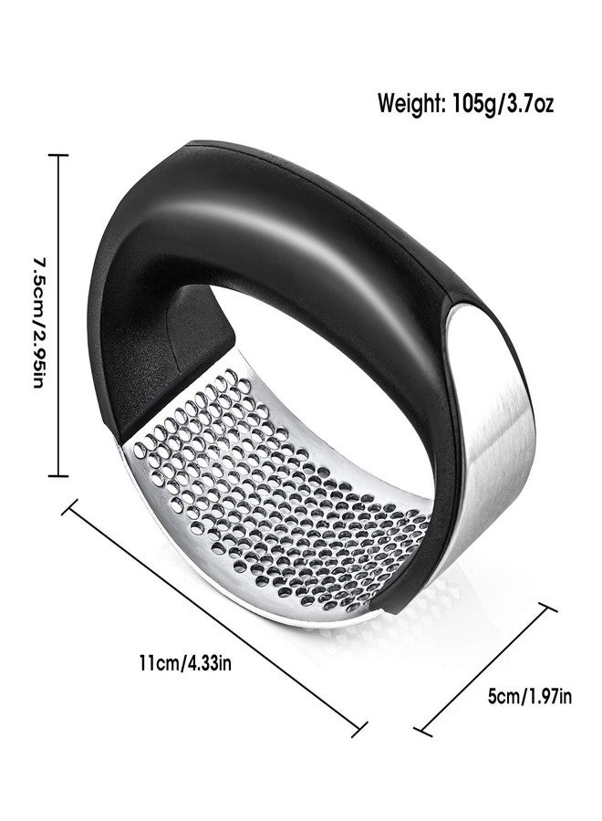 top Topolopyfeely Garlic Rocker Stainless Steel Silicone Garlic Peeler Garlic Press Rocker - Three-piece Suit - Image 5