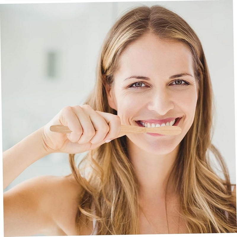 Bamboo Toothbrush Set Of 2 With Soft Bristles And Travel Cover Eco Friendly - Image 5