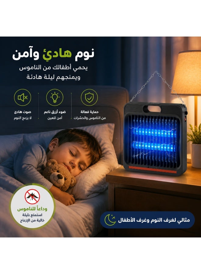 جاميكا صاعق ناموس كهربائي جاميكا بالأشعة فوق البنفسجية (UV) – مصيدة حشرات عالية الكفاءة، تصميم محمول، تشغيل هادئ، مناسب للمنزل والمكتب وغرف النوم - Image 2