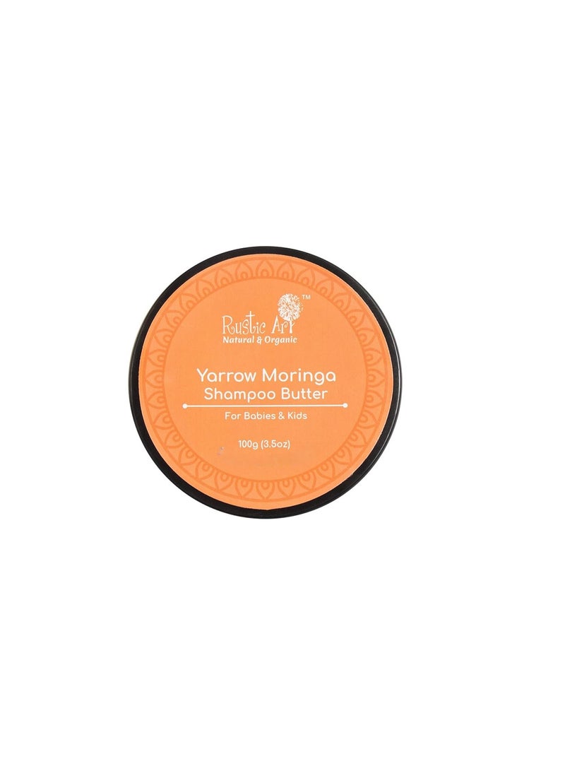 Rustic Art Yarrow Moringa Shampoo Butter | Gentle Hair Cleanser with Yarrow & Moringa Extracts | Mild Wash with Lavender, Almond & Jojoba Oils | Sulphate & Paraben Free | Long Lasting Concentrates | 100g - Image 2