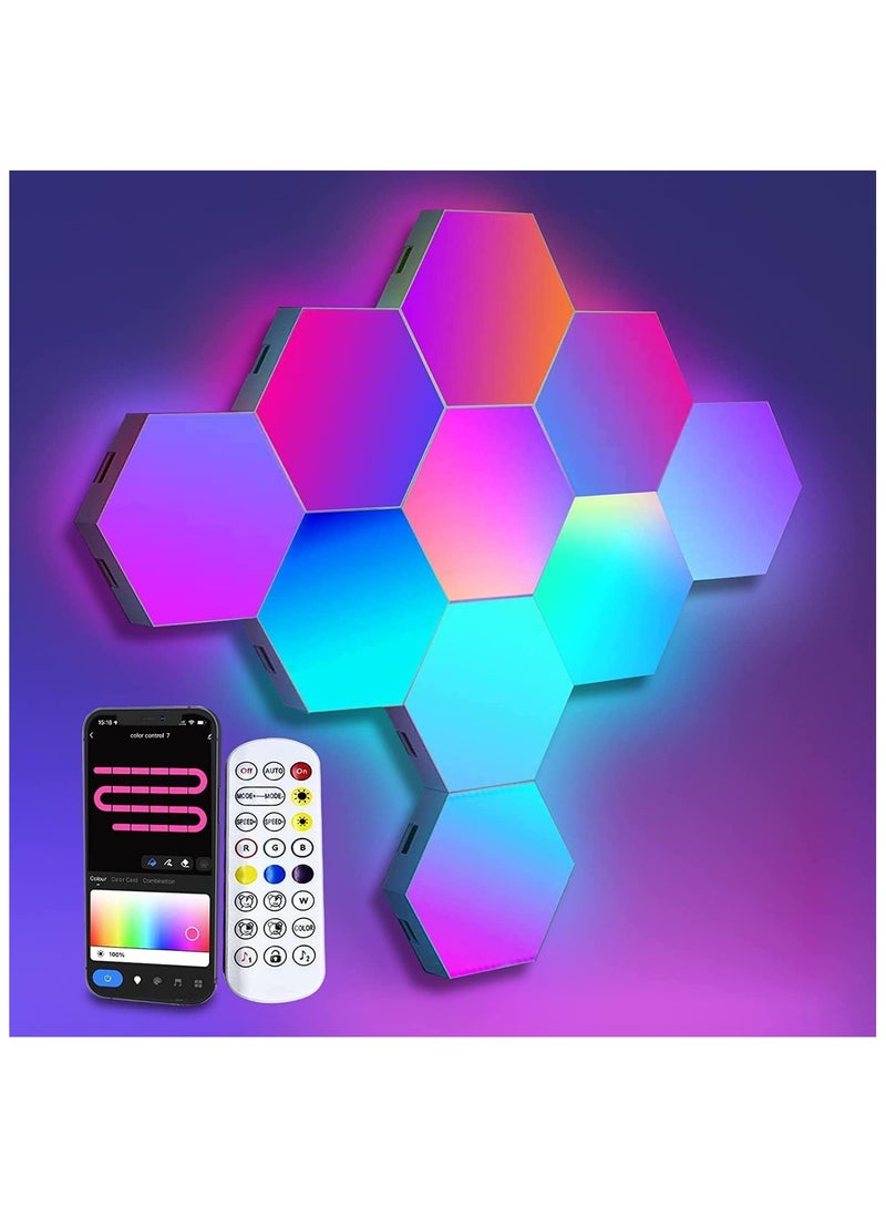 Cool Baby COOLBABY Hexagon Lights,Smart RGB Lights App & Remote Control,Led Lights Music Sync for Home Decor, Living Room, Bedroom, Gaming Room - Image 1