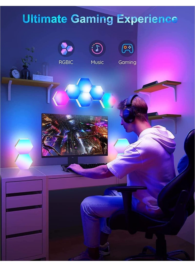Cool Baby COOLBABY Hexagon Lights,Smart RGB Lights App & Remote Control,Led Lights Music Sync for Home Decor, Living Room, Bedroom, Gaming Room - Image 3