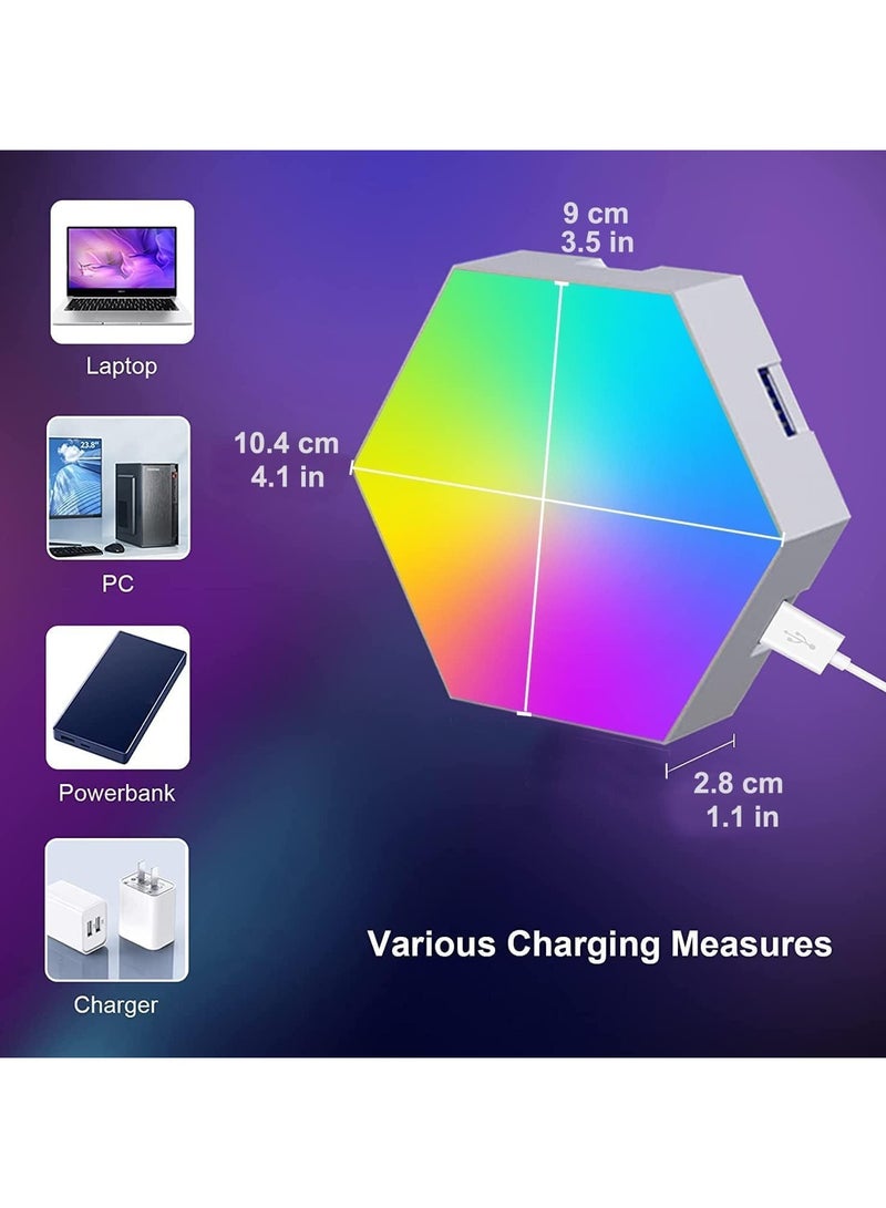 Cool Baby COOLBABY Hexagon Lights,Smart RGB Lights App & Remote Control,Led Lights Music Sync for Home Decor, Living Room, Bedroom, Gaming Room - Image 4