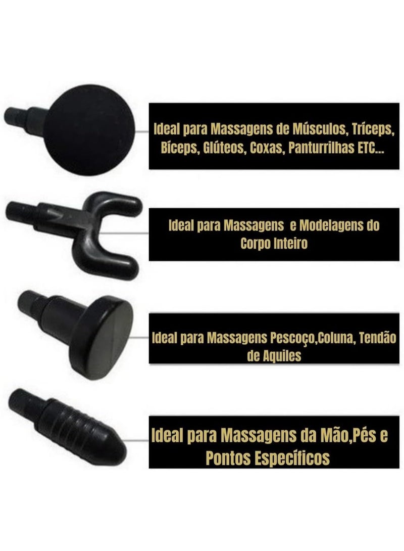 إلترازون Electric Massage Gun | Professional Deep Tissue Muscle Massager | Portable Handheld Physiotherapy Device for Pain Relief, Recovery & Lymphatic Drainage – Adjustable Speeds & Multiple Heads - Image 3