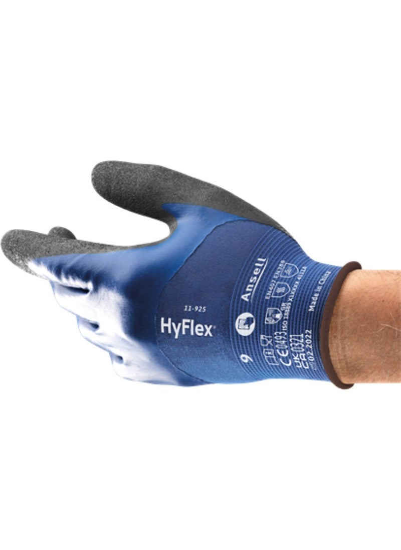 Dupont - Ansell Hyflex 11-925 3/4 Foam Nitrile Coated Mechanical and Assembly Work Gloves - Image 1