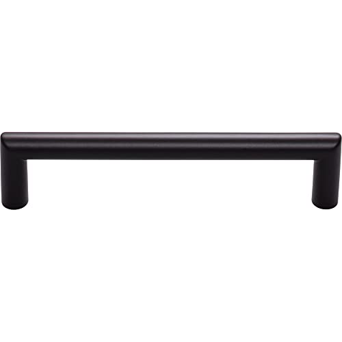 Top Knobs - TK942BLK - Kinney Pull 5 1/16" - Flat Black - Lynwood Collection - Image 1