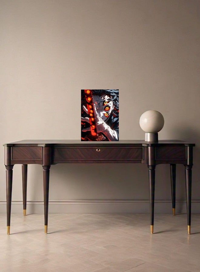 NIJUKA Anime Printed Metal sheet Poster For Home And Room Decoration | For Boys And Girls (demon kokushibo - Image 5