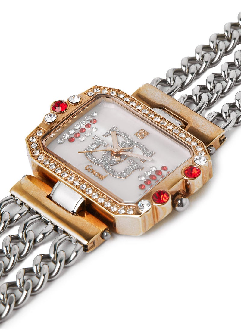 Geneval of Switzerland Metal Analog Wrist Watch GBS904CPR - 33mm - Silver And Rose Gold  - Image 2