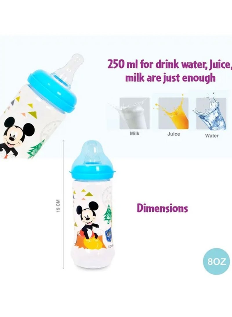 Disney - Mickey Mouse Baby Feeding Regular Neck Bottle - 250 ml - Image 1