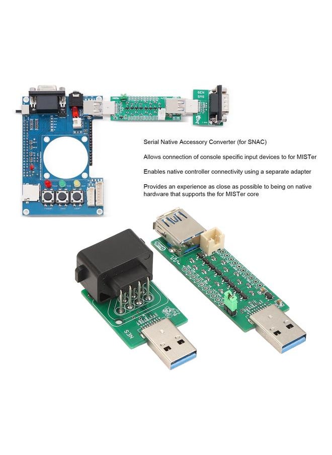 Arabest - for SNAC Controller Adapter USB 3.0 Latency Free for Mister IO Module for Zapper Game Console - Image 1