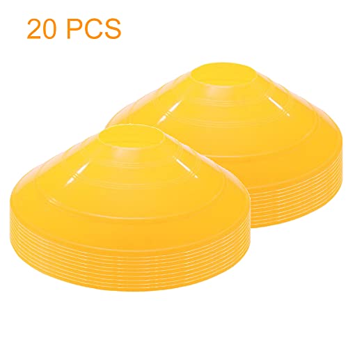 Voodans 10/20/50 Pcs Agility Soccer Cones Portable Football Training Disc Cones Sports Cones for Drills, Field, Workout (20 pcs) - Image 2
