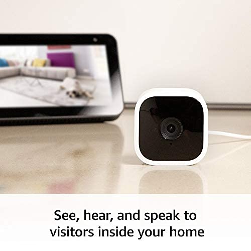 Blink Mini - Compact indoor plug-in smart security camera, 1080p HD video, night vision, motion detection, two-way audio, easy set up, Works with Alexa – 1 camera (White) - Image 2