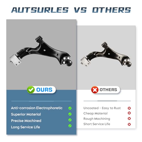Autsurles Front Lower Control Arm with ball joint Assembly Passenger & Driver Side Suspension Kit for Chevrolet Equinox for GMC Terrain 2010 2011 2012 2013 2014 2015 2016 2017 - Image 3