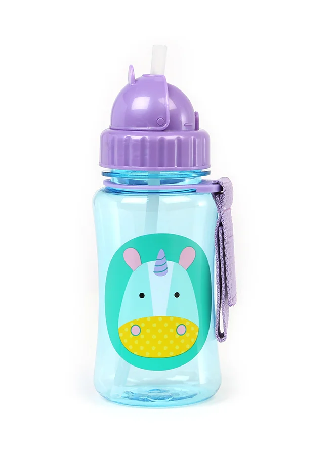 سكيب هوب Zoo Straw Bottle Pp Unicorn, 18 Months To 36 Months