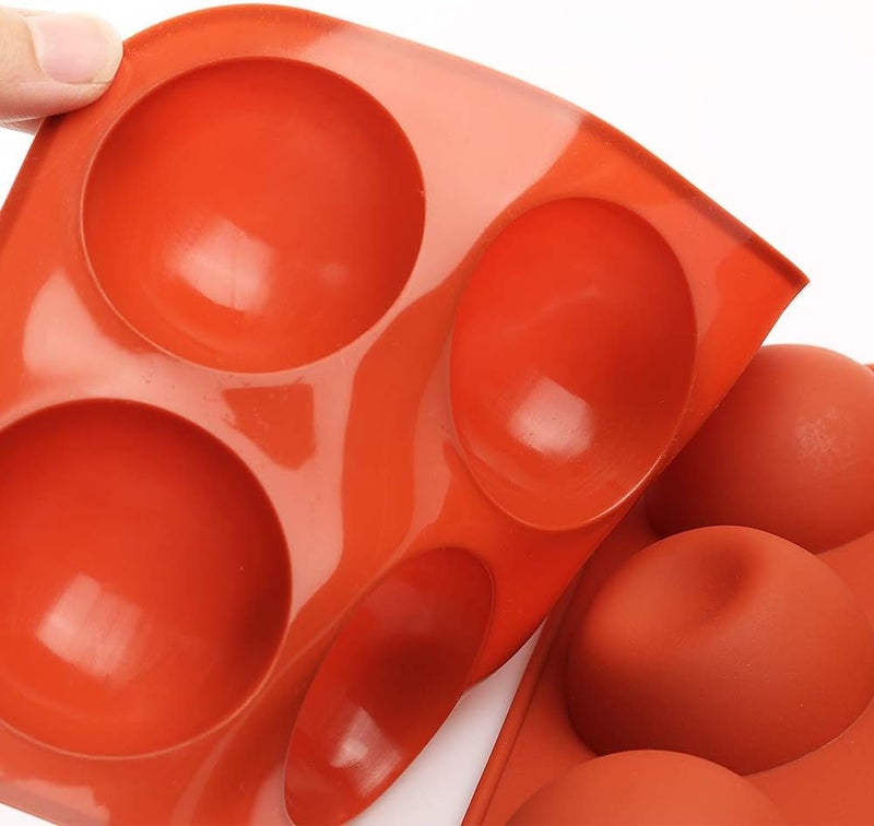 homEdge Semi Sphere Silicone Mold 4 Packs Baking Mold for Making Hot Chocolate Bomb Cake Jelly Dome Mousse  Diameter2 - Image 2