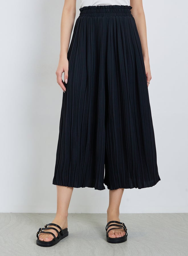 Take Two Black Pleated Wide Leg Pants - Image 2