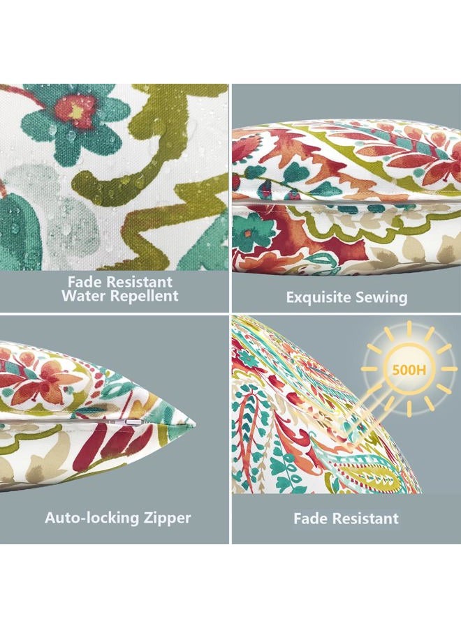LVTXIII Outdoor Decorative Lumbar Pillow Covers 12 x 20 Inch, Modern Pattern Pillow Case Pack of 2 for Home Patio Garden Sofa Bed Furniture, Pretty Paisley - Image 3