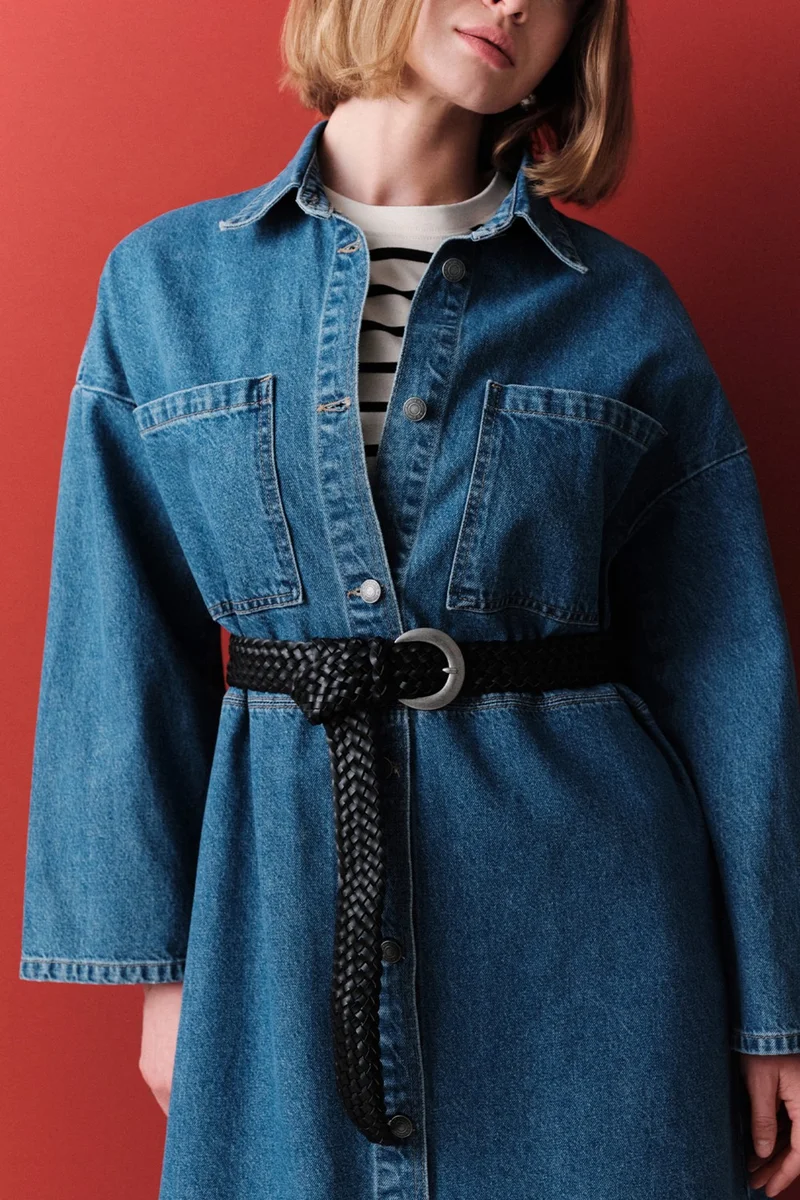 Manuka Denim Button-Down Dress